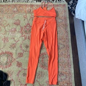 Coral color workout set